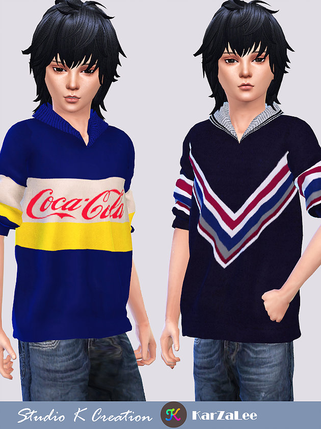Sims 4 Type M sweatshirt child version at Studio K Creation