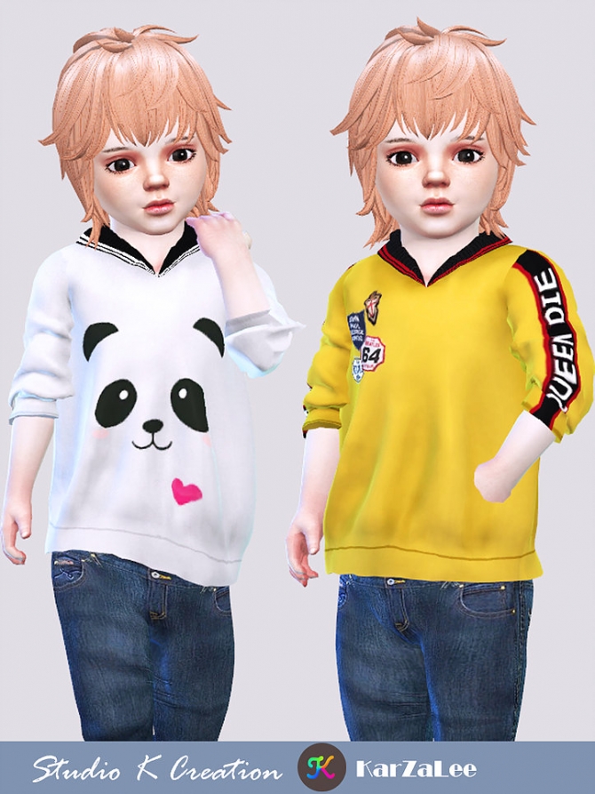 Type M sweatshirt toddler version at Studio K-Creation » Sims 4 Updates