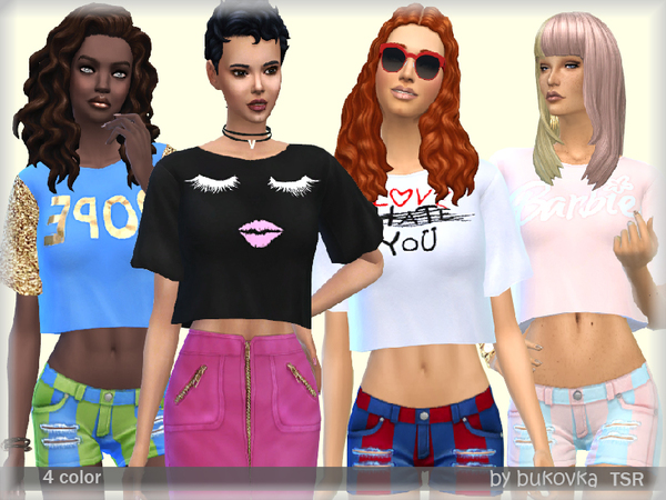 Sims 4 Shirt Female by bukovka at TSR