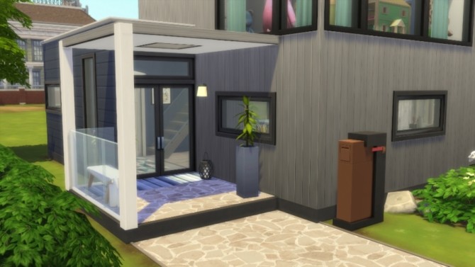 Sims 4 Cosy Blue house by SundaySims at Sims Artists