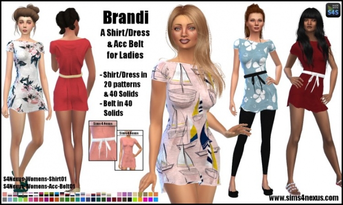 Brandi dress by SamanthaGump at Sims 4 Nexus » Sims 4 Updates