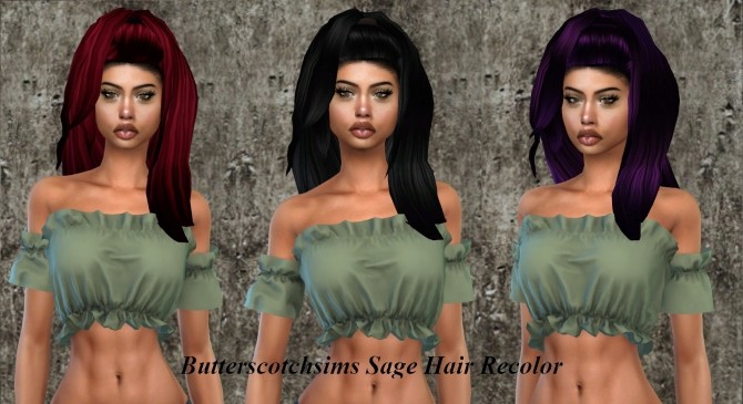 Sims 4 Sage Hair Recolor at Teenageeaglerunner