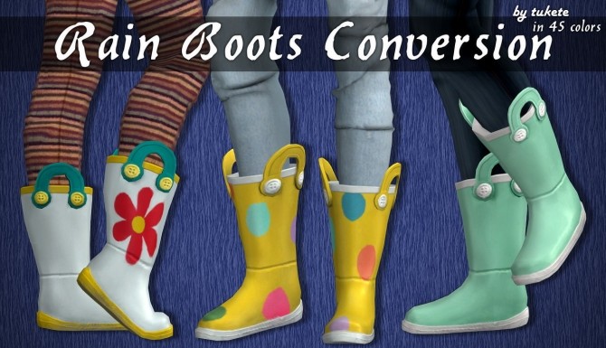 Sims 4 EP05 Rain Boots Conversion at Tukete