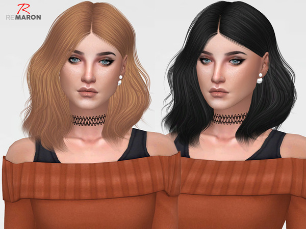 Sims 4 Naira Hair Retexture by remaron at TSR