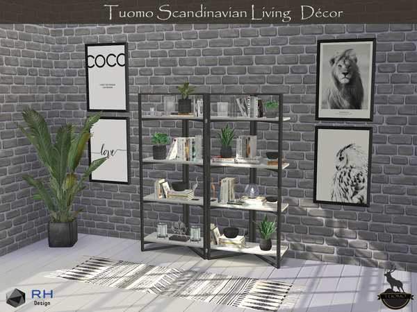 Sims 4 Tuomo Scandinavian Living Decor by RightHearted at TSR