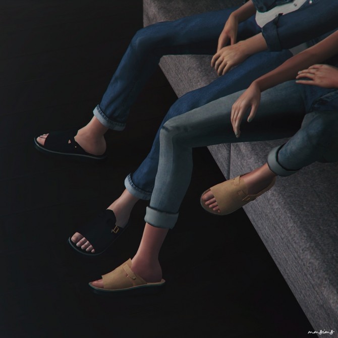 Sims 4 Single strap sandal at MMSIMS