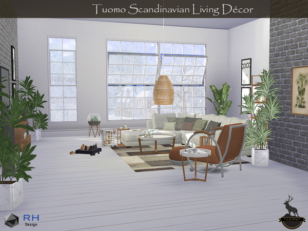 Sims 4 Tuomo Scandinavian Living Decor by RightHearted at TSR
