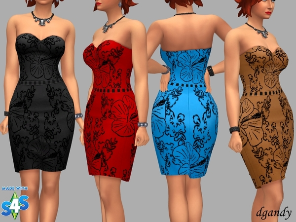Sims 4 Heather dress by dgandy at TSR