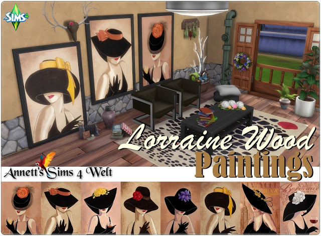 Sims 4 Lorraine Wood Paintings at Annett’s Sims 4 Welt