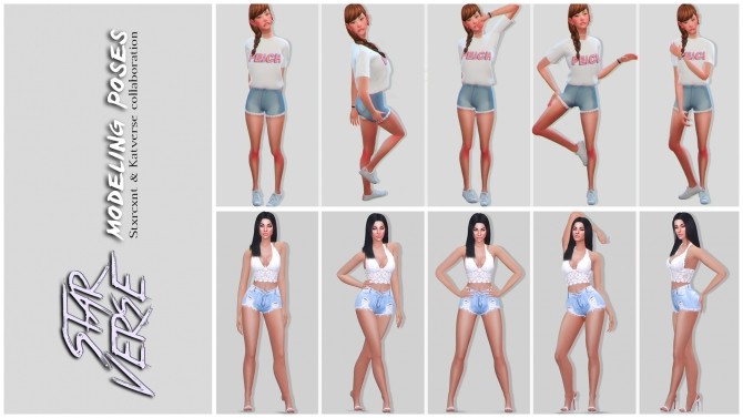 Sims 4 StarVerse Modeling Poses at Katverse