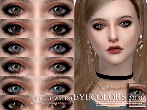 Sims 4 Eyecolors 201816 by S Club WM at TSR