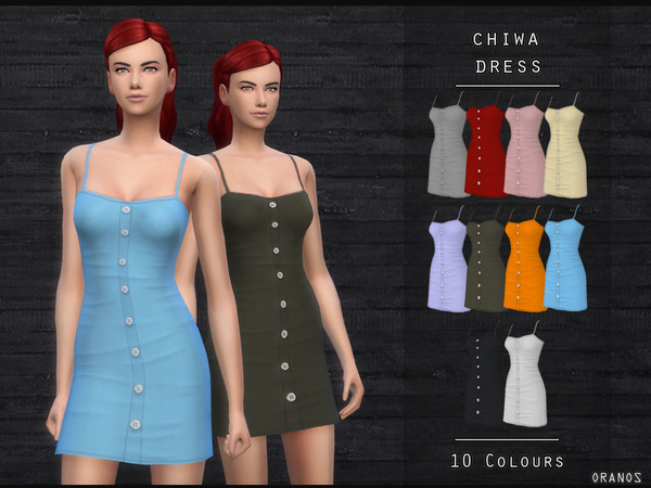 Sims 4 Chiwa Dress by OranosTR at TSR