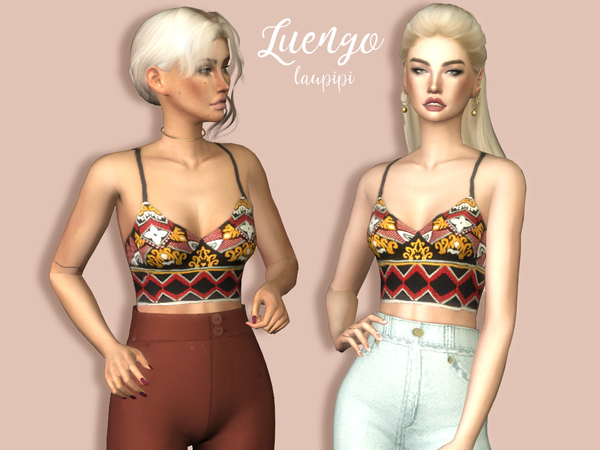 Sims 4 Luengo crop top by laupipi at TSR