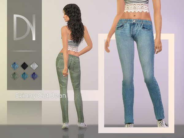 Sims 4 Skinny Cut Jeans by DarkNighTt at TSR