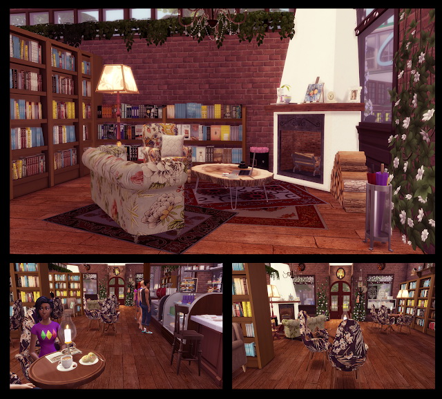 Sims 4 Coffee Shop N Flower Market at Lily Sims