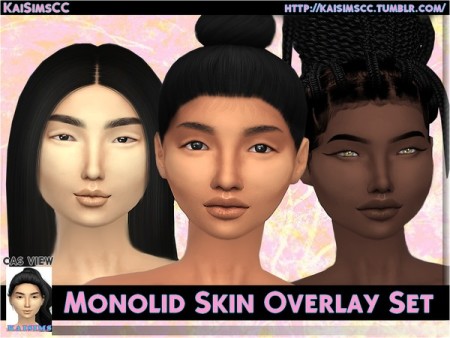 Female Monolid Skin Overlay Set 1 by KaiSims at TSR