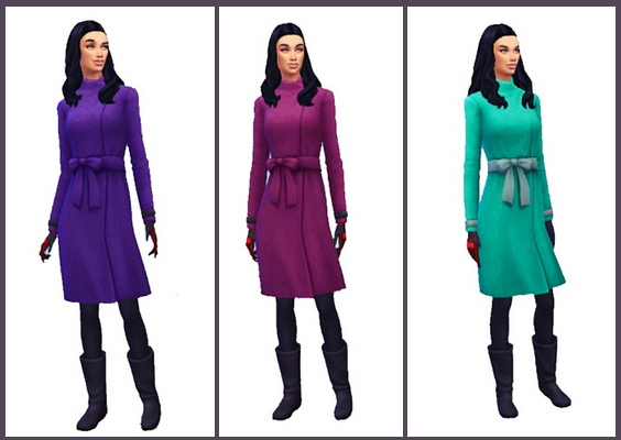 Sims 4 Season Coat Bow longer at Birksches Sims Blog
