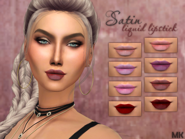 Sims 4 Satin Liquid Lipstick by martinakerr at TSR