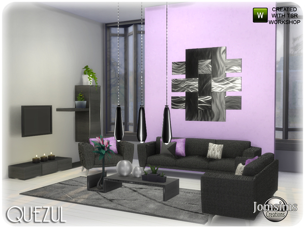 Sims 4 Quezul living room by jomsims at TSR