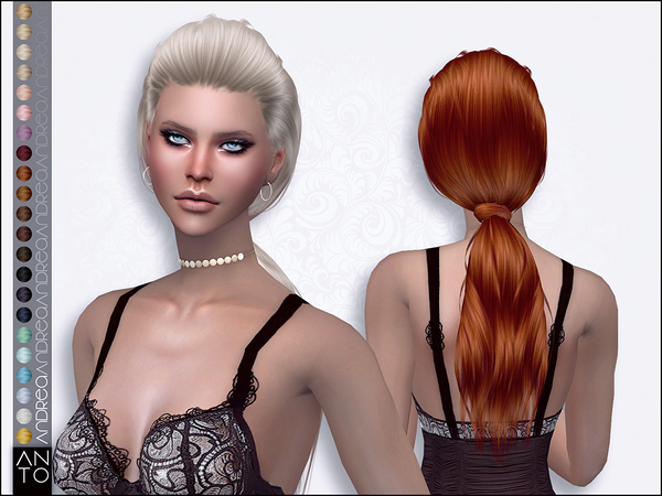 Sims 4 Andrea Hair by Anto at TSR