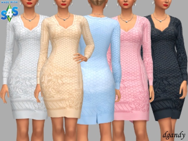 Sims 4 Ellie dress by dgandy at TSR