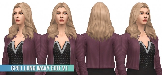 Sims 4 GP01 Long Wavy Edit v1 at Busted Pixels