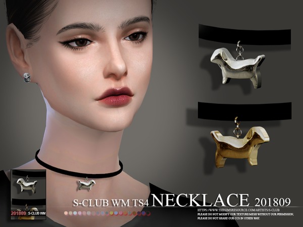 Sims 4 Necklace F 201809 by S Club WM at TSR