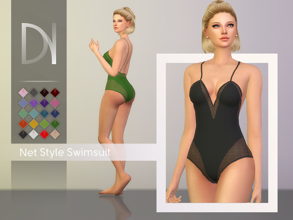 Sims 4 Net Style Swimsuit by DarkNighTt at TSR