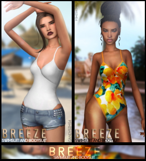 Sims 4 BREEZE SWIMSUIT AND BODYSUIT at Candy Sims 4