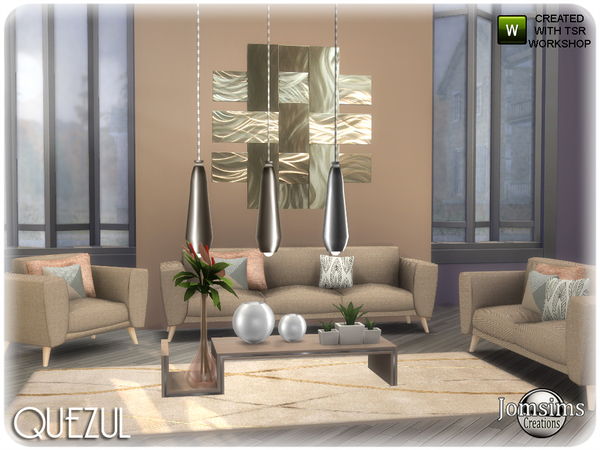 Sims 4 Quezul living room by jomsims at TSR