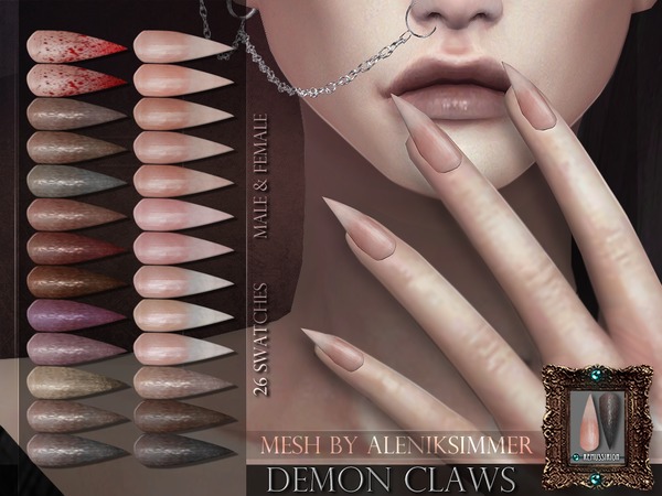 Sims 4 Demon Claws by RemusSirion at TSR