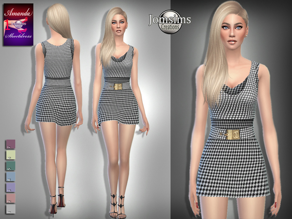 Sims 4 Amanda short dress 1 by jomsims at TSR