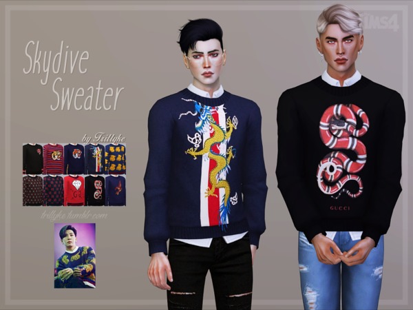 Sims 4 Skydive Sweater by Trillyke at TSR
