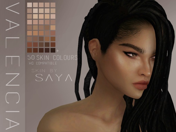 Sims 4 Valencia Skin by SayaSims at TSR