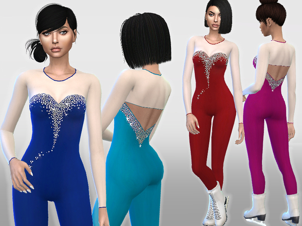 Sims 4 Ice Skating Outfit by Puresim at TSR
