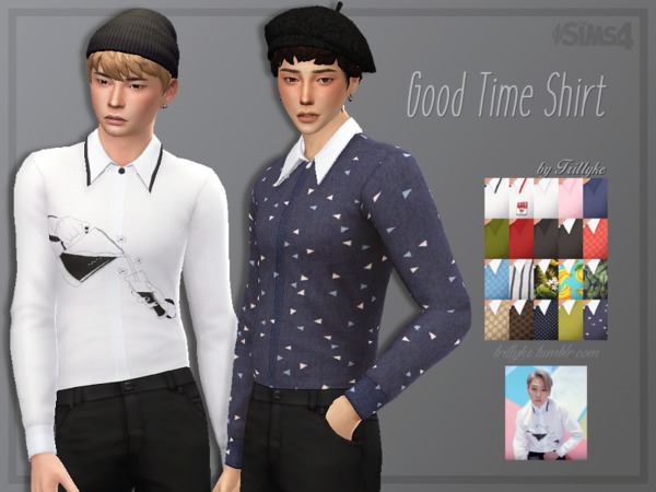Sims 4 Good Time Shirt by Trillyke at TSR
