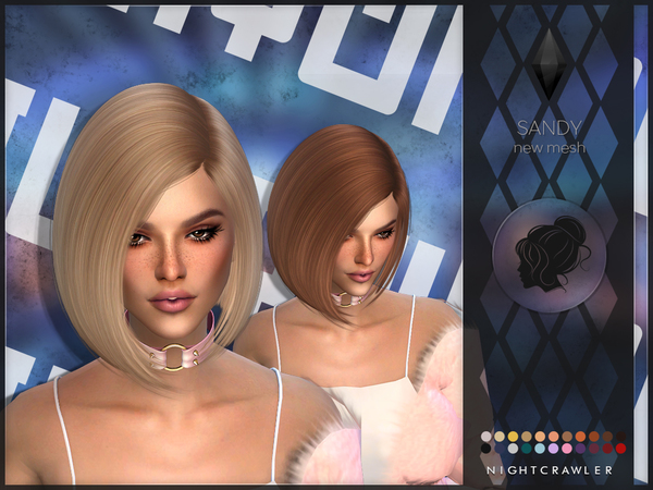 Sims 4 Sandy hair by Nightcrawler at TSR