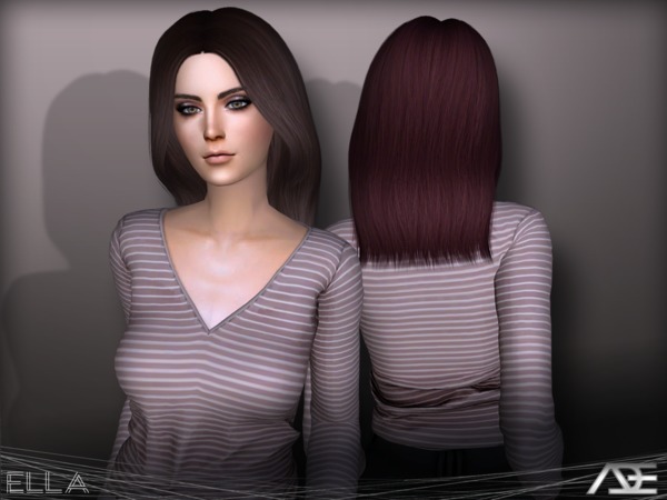 Sims 4 Ella hair by Ade Darma at TSR