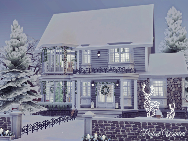 Sims 4 Perfect Winter house by Sooky at TSR