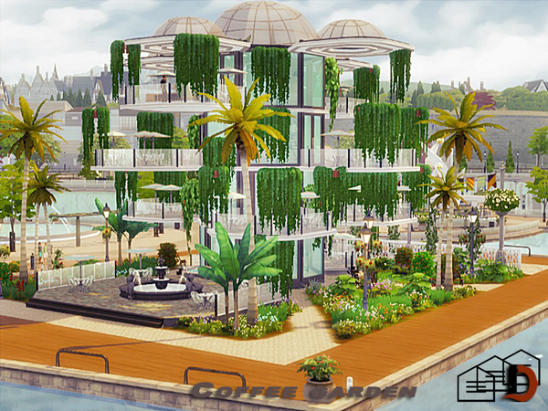 Sims 4 Coffee garden by Danuta720 at TSR