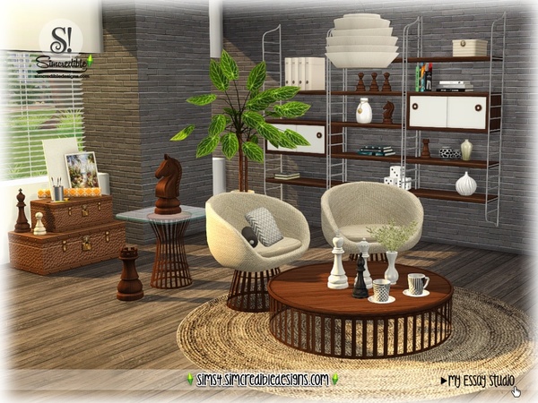 Sims 4 My Essay decor by SIMcredible at TSR