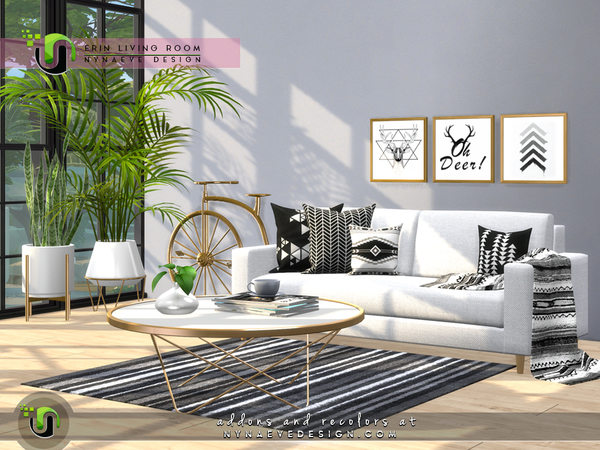 Sims 4 Erin Living Room by NynaeveDesign at TSR