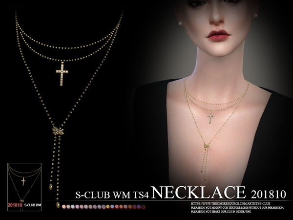 Sims 4 Necklace F 201810 by S Club WM at TSR