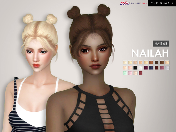 Sims 4 Nailah Hair 68 by TsminhSims at TSR