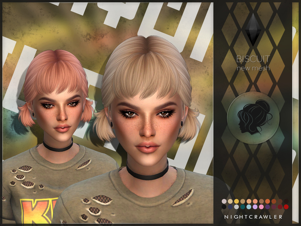 Sims 4 Biscuit hair by Nightcrawler at TSR