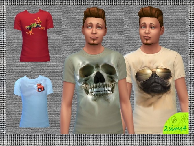 Sims 4 4 3D T shirt for males by lurania at Mod The Sims