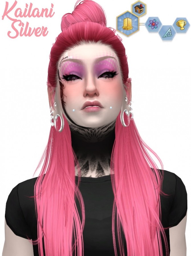 Sims 4 Kailani Silver by ScarlettxBlack at Mod The Sims