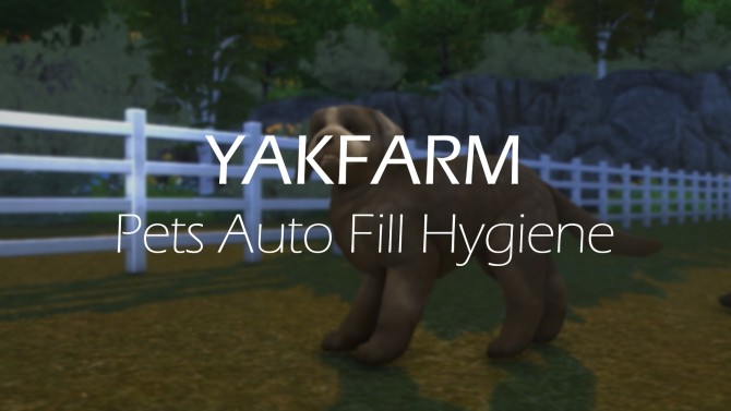 Sims 4 Pets Auto Fill Hygiene Needs by yakfarm at Mod The Sims