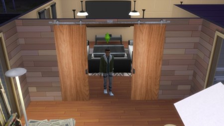 Railed Functional Sliding Door by AshenSeaced at Mod The Sims