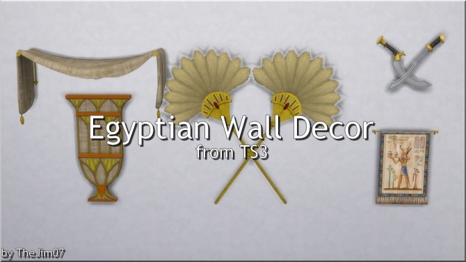 Sims 4 Egyptian Wall Decors from TS3 by TheJim07 at Mod The Sims